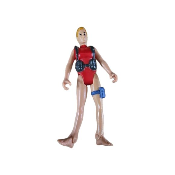 Female Ocean Quest Abyss Action Figure Deep Diver Scuba 3" Long Preowned Plastic - Picture 1 of 3